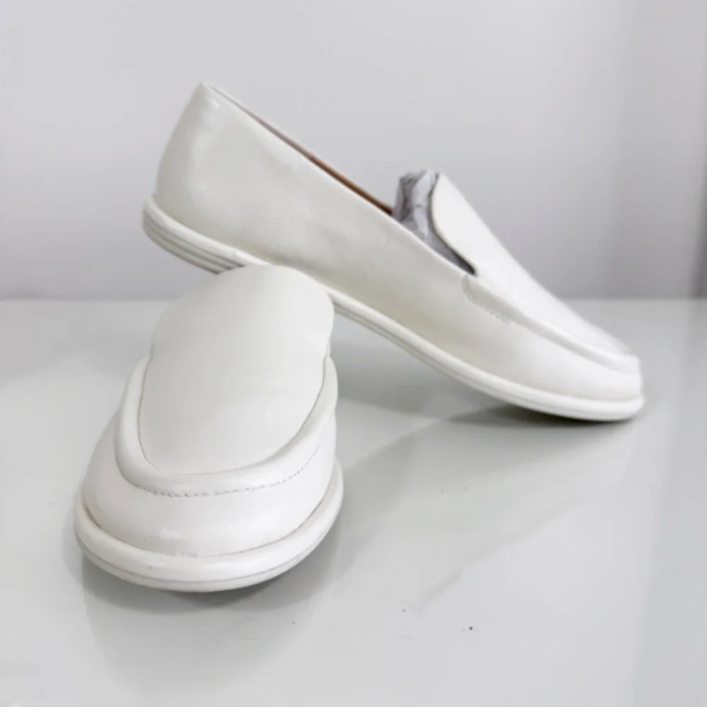 Vince Sloan Leather Loafers - Milk White Leather - Picture 7 of 13